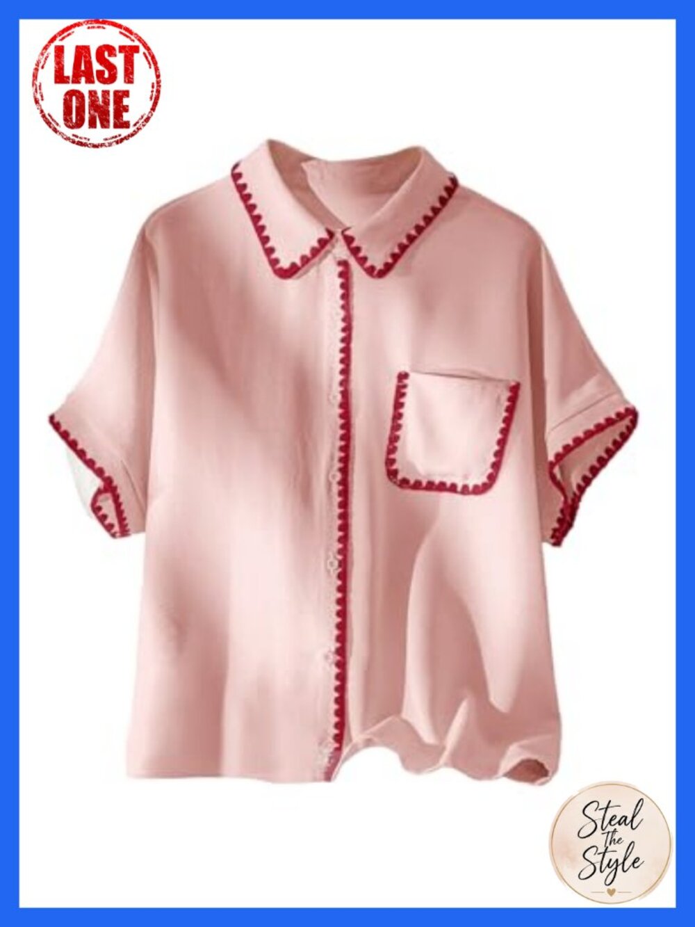 Plus Size Business Casual Blouse Short Sleeve Button Down Work Top Polyester